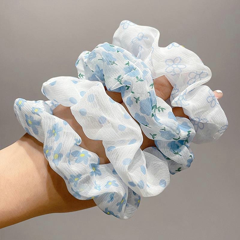 Dây Buộc Tóc Vải Co Giãn Cỡ Lớn Họa Tiết Chấm Bi/Chấm Bi Dễ Phối Đồ