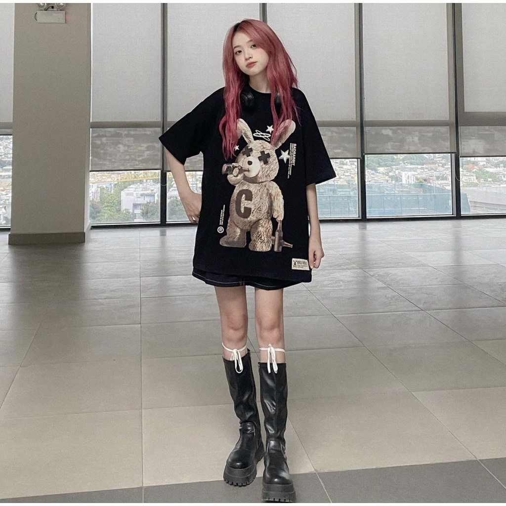 Áo thun Bad Rabbit Tee Local Brand Unisex - Áo phông nam nữ tay lỡ, form rộng Wearzone