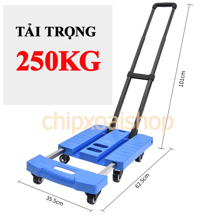 Xe Đẩy Hàng Gấp Gọn SIÊU NHẸ (Tặng 2 Dây Co)