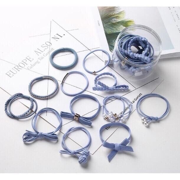 Hộp phụ kiện tóc 12 dây mix nhiều phong cách No.100146