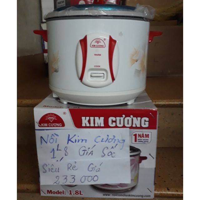 [Mã ELHADEV giảm 4% đơn 300K] (SHOP GIÁ SỈ) Nồi Cơm Điện Kim Cương 1L8 Giảm 53k