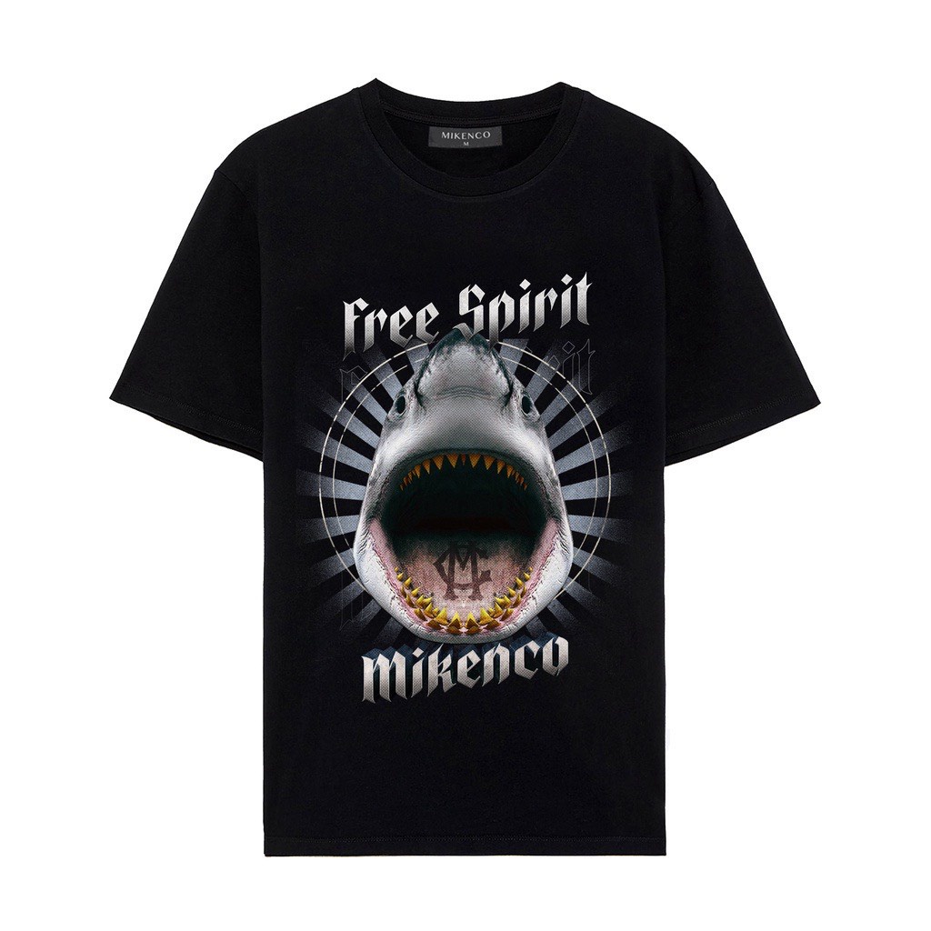 Áo MIKENCO Cá Mập Free Spirit 5D Chính Hãng giá rẻ chất cotton mát mịn, áo thun mikenko tay lỡ cổ tròn auth MK2