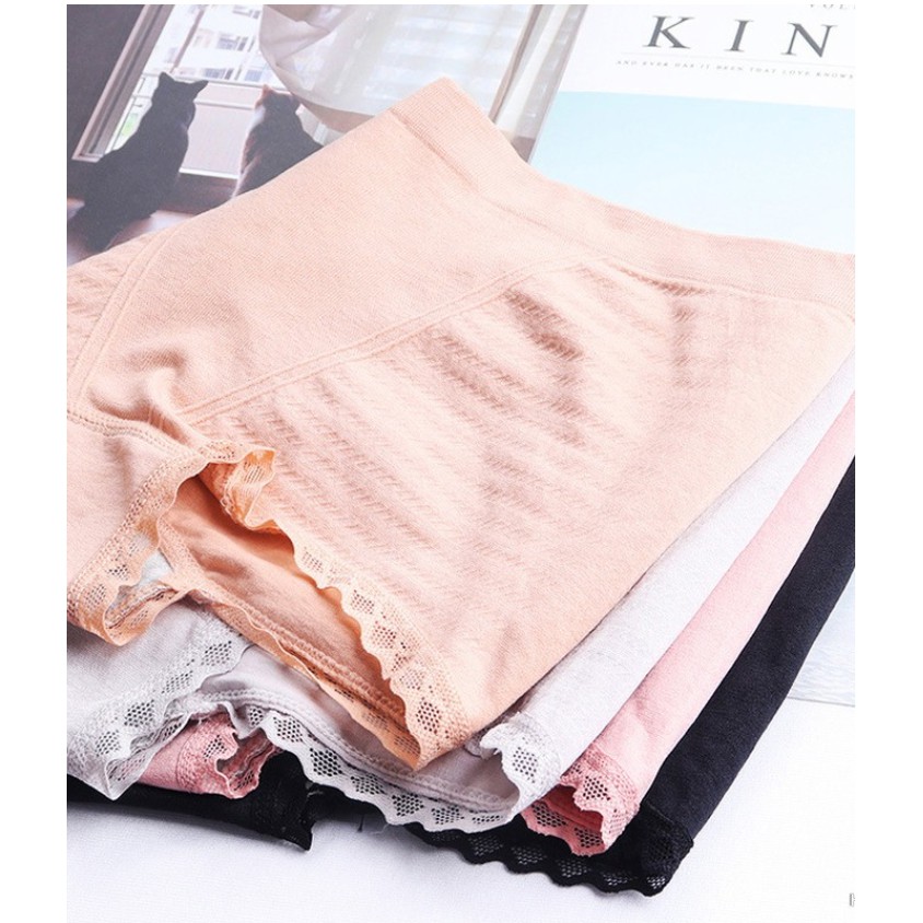 Quần boxer nữ bảo hộ lót váy cao cấp Túi zip Quần lót đùi cotton sexy nâng mông kháng khuẩn DOLOTDAY