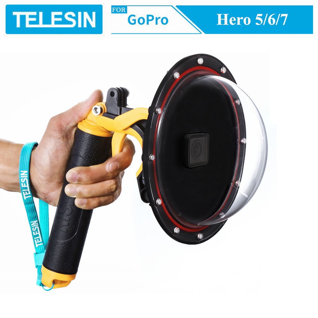 Dome port chính hãng Telesin dùng cho máy quay hành động GoPro Hero 7/6/5