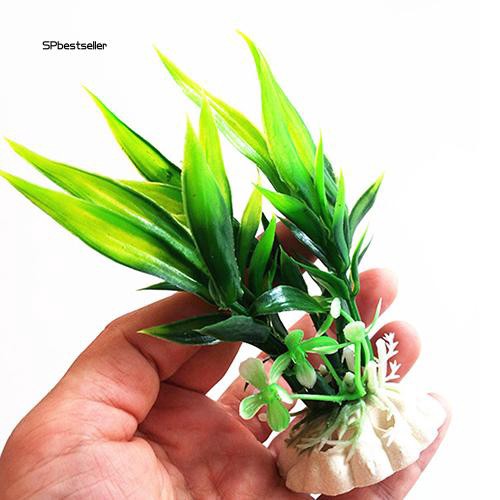 Cây giả bằng nhựa trang trí cho hồ cá