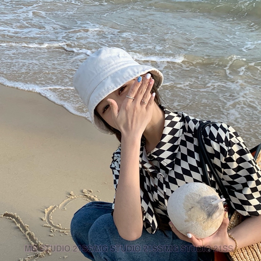 Mũ xô MG STUDIO chất cotton có 8 màu sắc thời trang