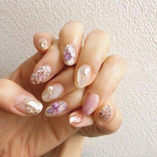 Xà cừ sỏi trang trí móng khay 12 hũ