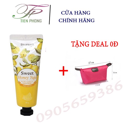 Kem dưỡng da tay Deoproce Sweet Honey Yuja Perfumed Hand Cream HỘP 50G
