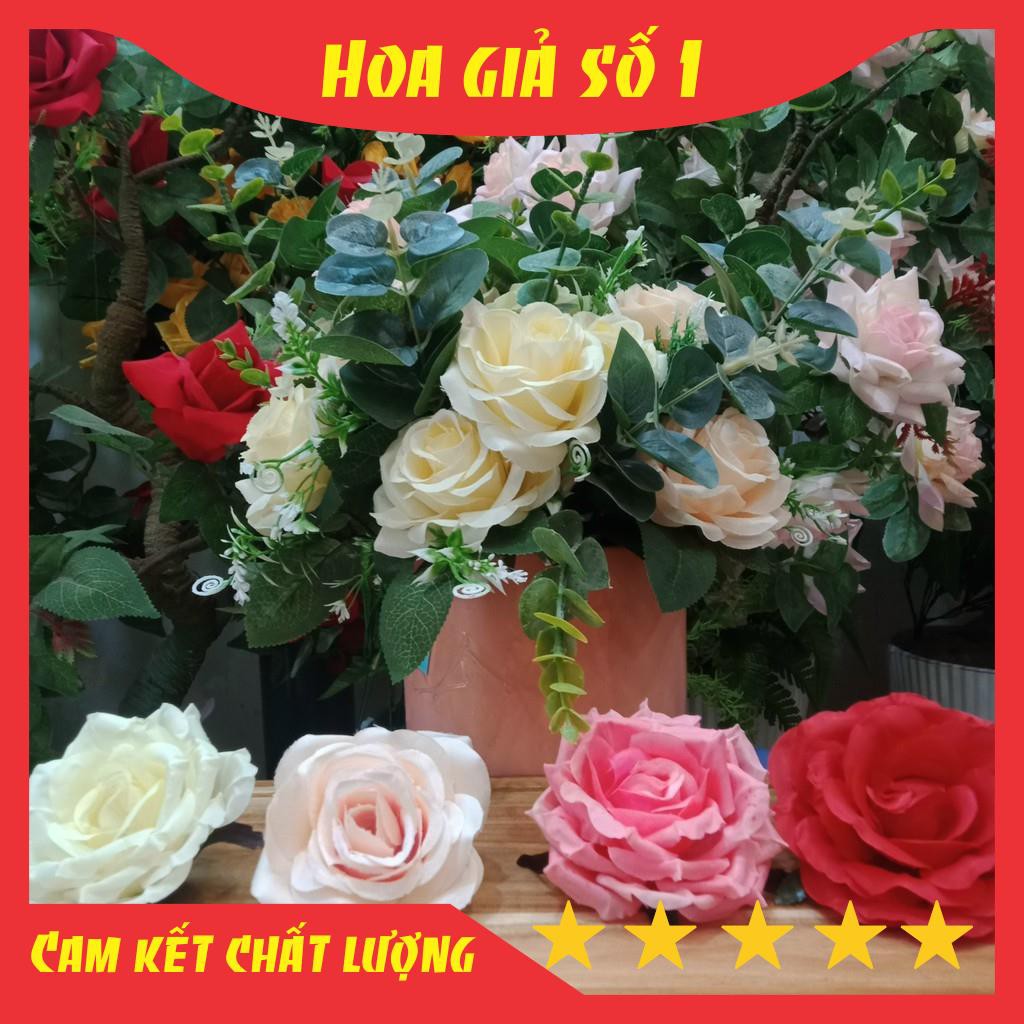 Hoa giả, bông hoa hồng giả, màu sắc sang trọng, làm sự kiện, decor thảm cỏ nhân tạo