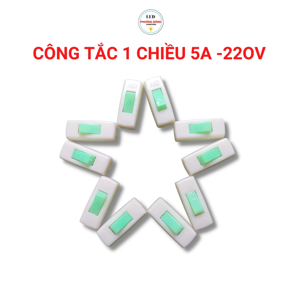 Công tắc 1 chiều 5A 220v trắng