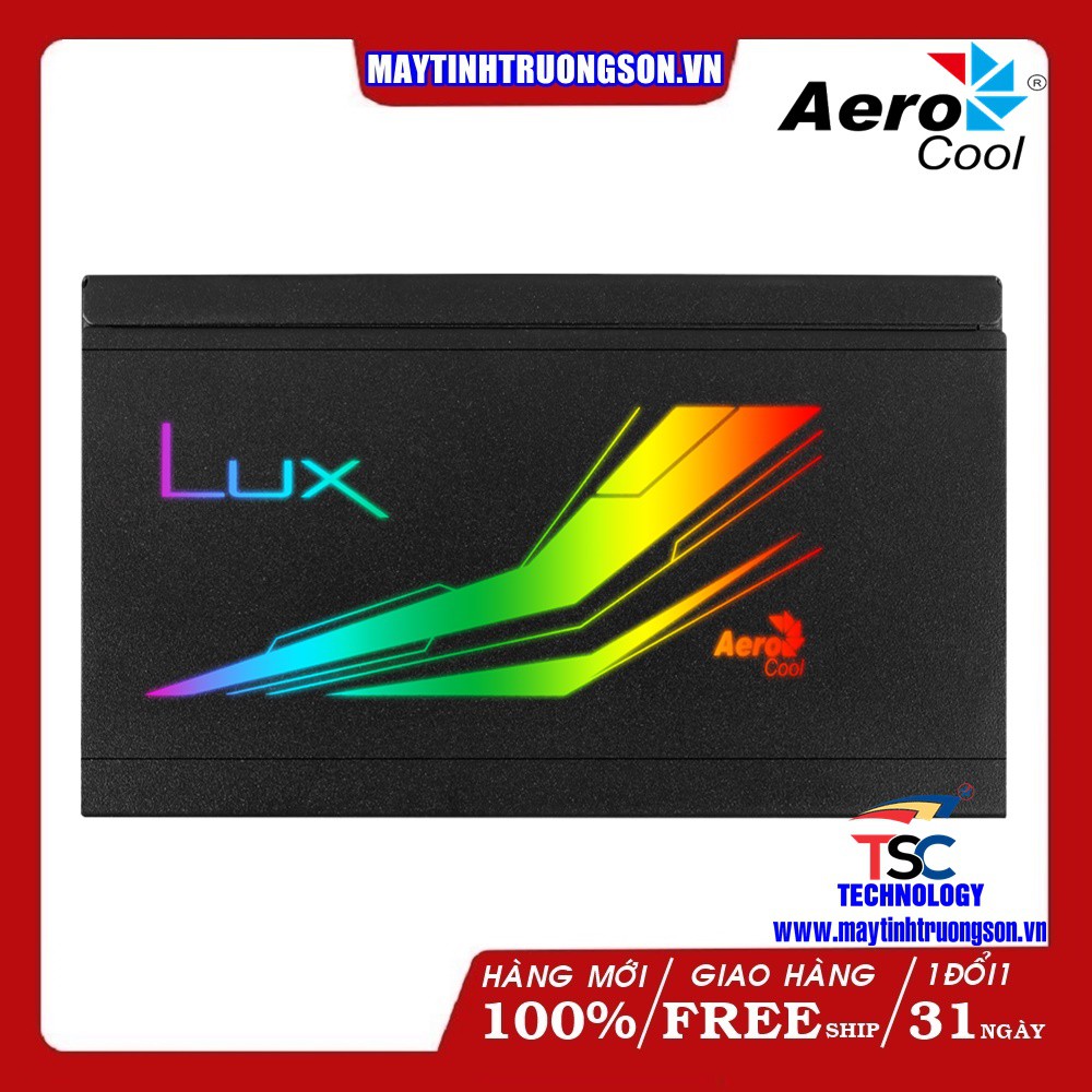 Bộ Nguồn Máy Tính Aerocool LUX RGB 550W 650W 750W 80 Plus Bronze BH 36T | Có TTBH Tại Hà Nội Và Sài Gòn