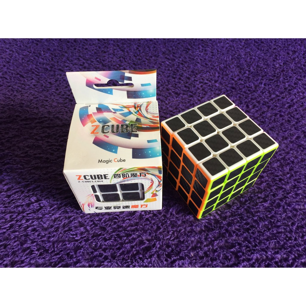 Rubik 4x4 Zcube Carbon - Rubik Cao Cấp Chuẩn Quốc Tế, Quay Trơn Mượt