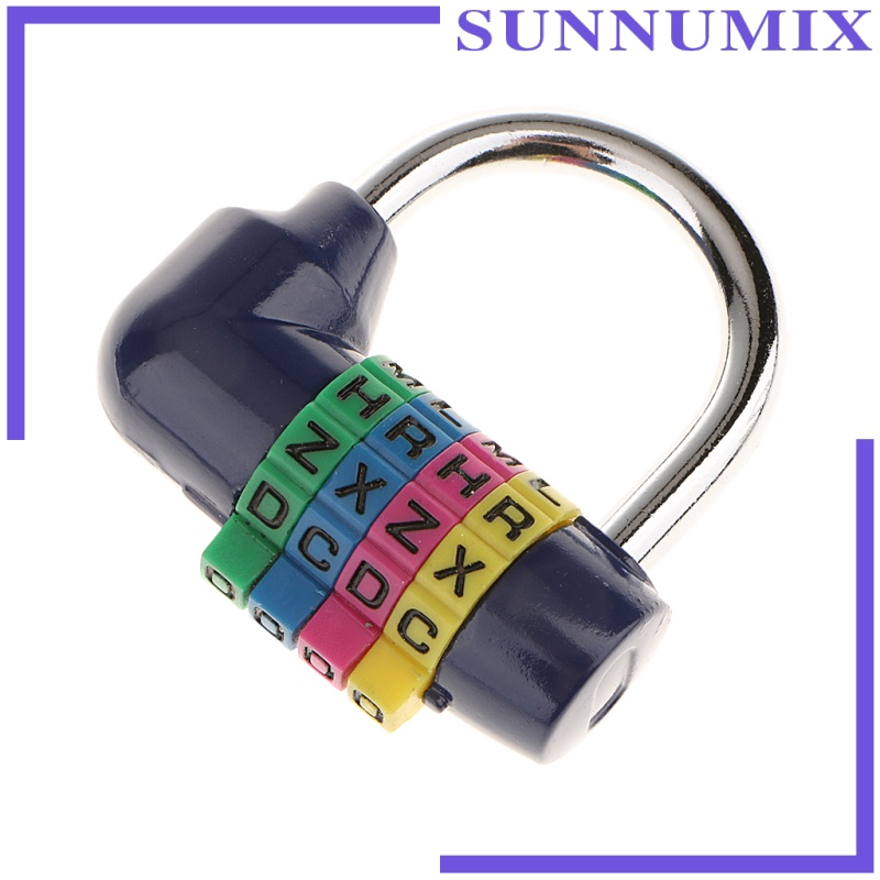 [SUNNIMIX]4 Letter Combination Lock Password Security Padlock for Toolbox Silver