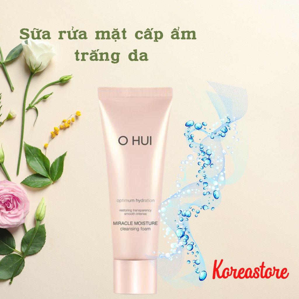 (Hàng auth) Sữa rửa mặt cấp ẩm Ohui hồng các size (tách set không có hộp)