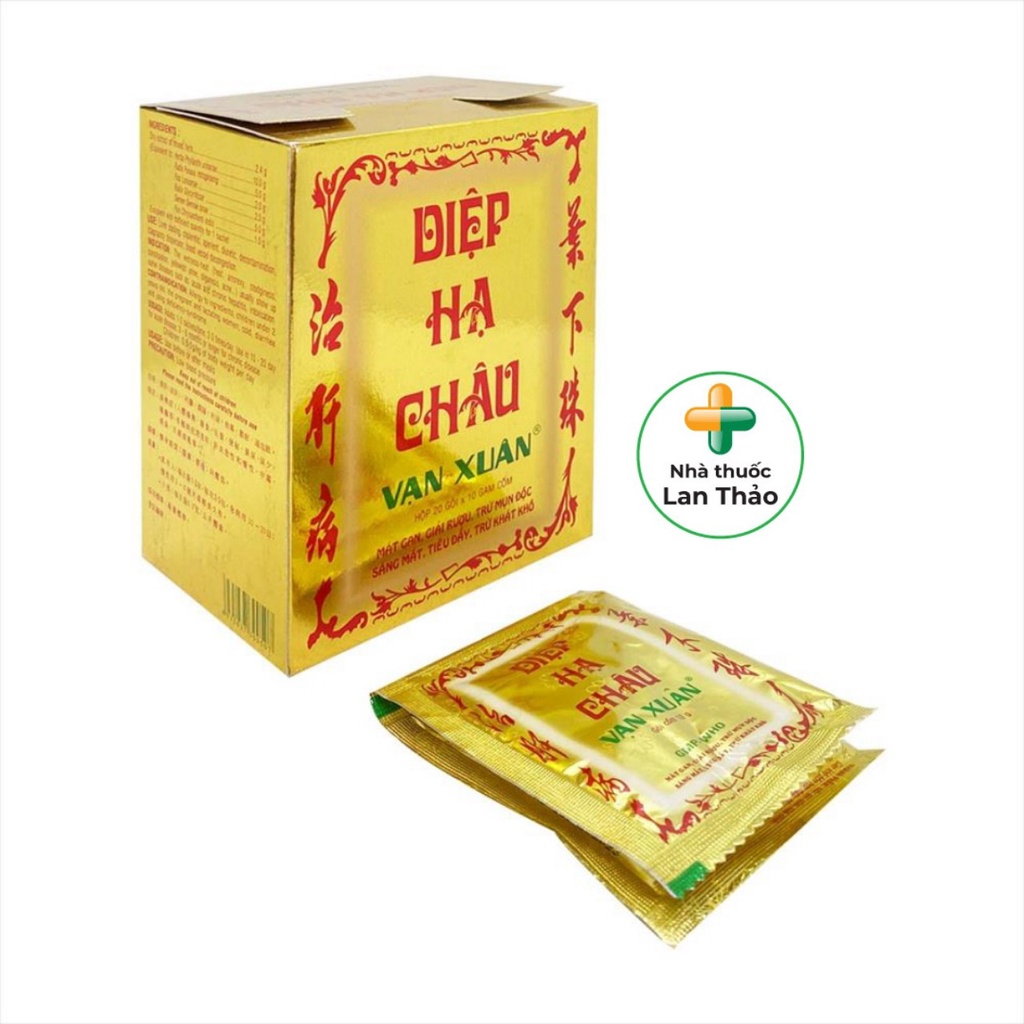 Trà Diệp Hạ Châu Vạn Xuân Hộp 20 Gói Giúp Mát gan Giải Độc