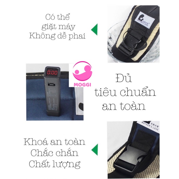 Địu Lưới Cho Em Bé Dạng Lưới Siêu Thoáng Khí Gọn Gàng An Toàn Tiện Lợi