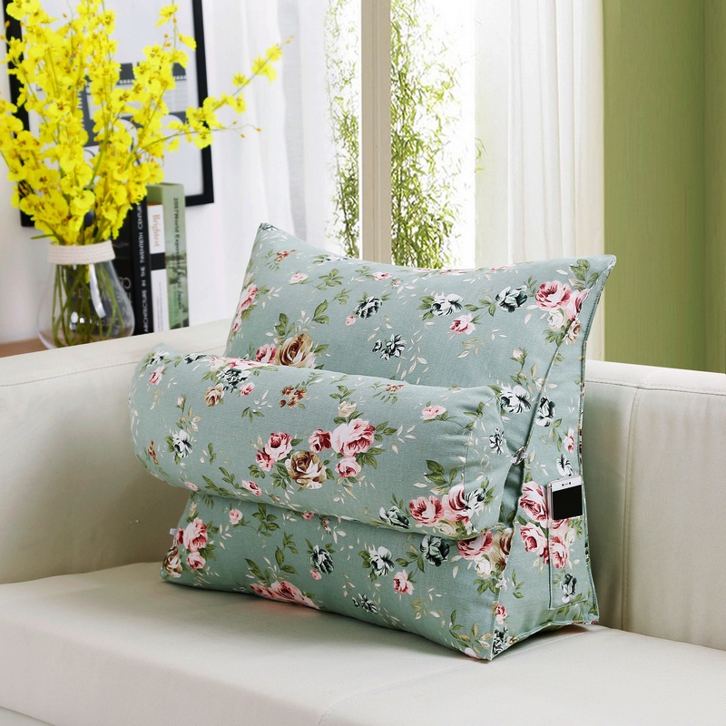 Gối Tựa Lưng Hình Tam Giác Cỡ Lớn Mềm Mại Có Thể Tháo Rời Và Giặt Sạch Dùng Trong Văn Phòng/ Ghế Sofa