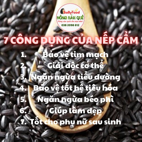 1kg Gạo Nếp Cẩm (Nếp Than) Sạch Dẻo Thơm Ngon – Làm Sữa Chua Nếp Cẩm, Rượu Nếp Cẩm, Xôi Nếp Cẩm – Nông Sản Quê Sallyfood | BigBuy360 - bigbuy360.vn