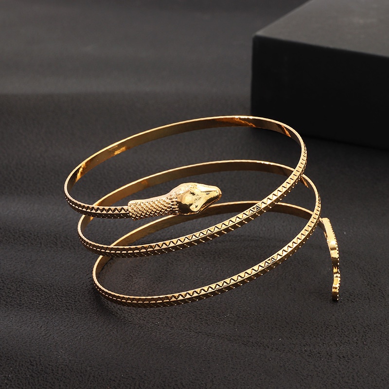 1 SET Vòng Tay Hợp Kim Hình Rắn Cá Tính Phong Cách punk