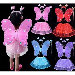 Bộ váy và cánh bướm hóa trang halloween cho bé