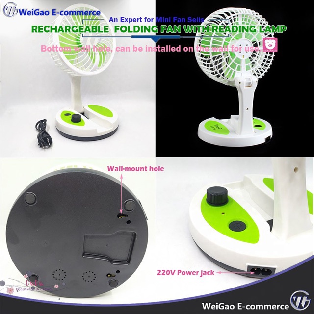 Quạt Tích Điện Gấp Gọn Đa Năng 5811 | BigBuy360 - bigbuy360.vn