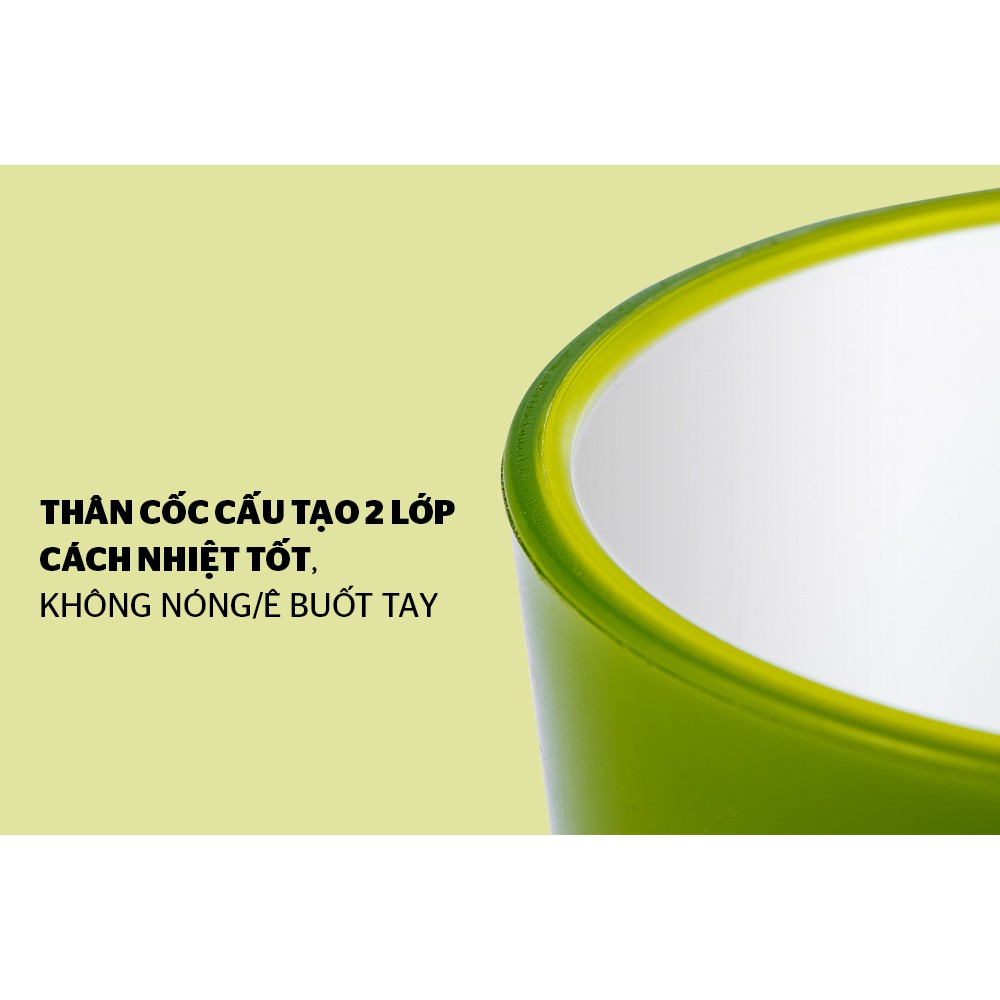 Cốc cách nhiệt 2 lớp 310ml BioZone KB-CU310PGT - Xanh lá