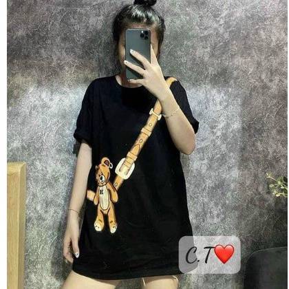 Áo thun unisex nữ tay lỡ form rộng in hình chữ CaMa Store M265