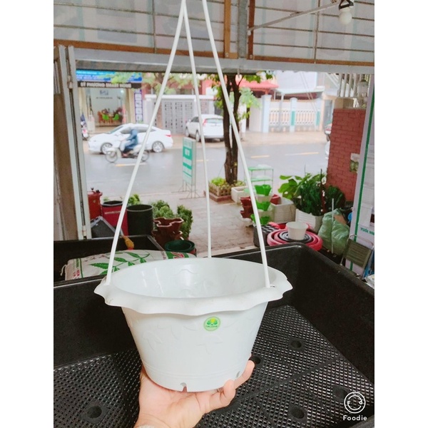 Chậu treo tai bèo Talopa cao cấp Kích Thước 26*13cm- kèm dây treo