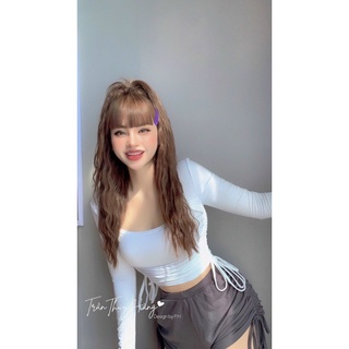 Áo thun body tay dài rút 2 bên porip