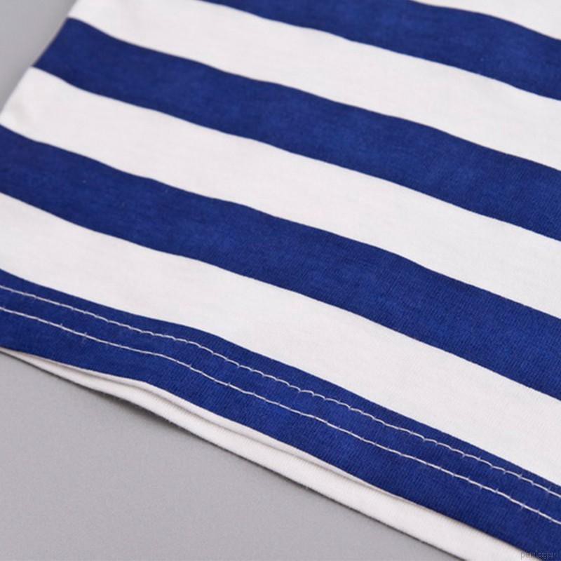 Bộ áo thun kẻ sọc + quần denim cho bé trai