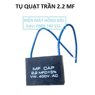 01 Tụ điện 2.2 MF vuông dùng cho quạt và thiết bị điện khác