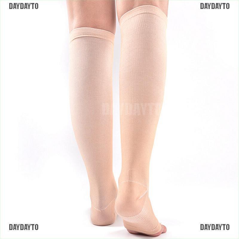 Daydayto ph Vớ Nén Co Giãn Hở Ngón Chân Hỗ Trợ Đầu Gối