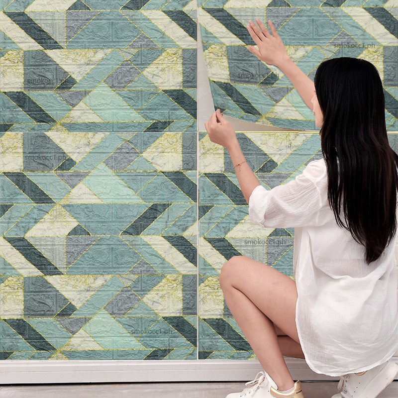 Miếng Dán Xốp 3D Chống Thấm Nước Trang Trí Nội Thất