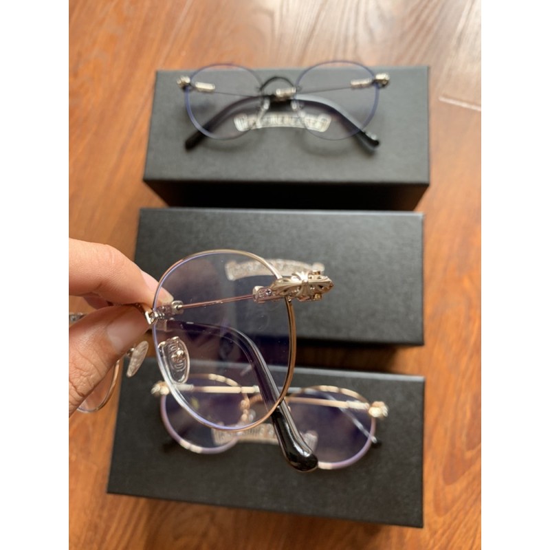 Kính unisex chrome heart bubba bạc cao cấp fullbox.