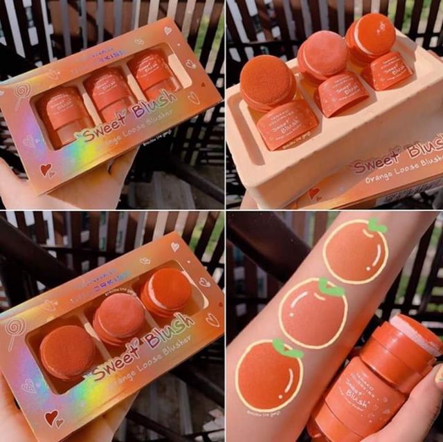 BỘ 3 PHẤN MÁ HỒNG DẠNG BỘT 🍊🍊