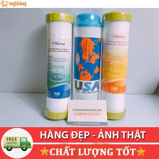 {GIÁ HỦY DIỆT} Bộ 3 Lõi Lọc Nước(PP 5Micron+OCB+1Micron)RO √ Dùng cho mọi Máy Lọc Nước