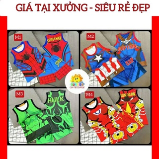 Bbn52 bộ quần áo bé trai sát nách thun lạnh 3d annakids loại 1 bé trai size đại
