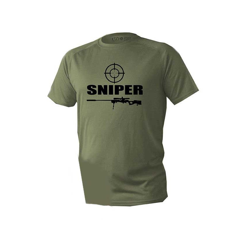 Bán Chạy Áo Thun cotton Cổ Tròn Màu Xanh Lá Cây Ô Liu usa sniper Quân Đội GS