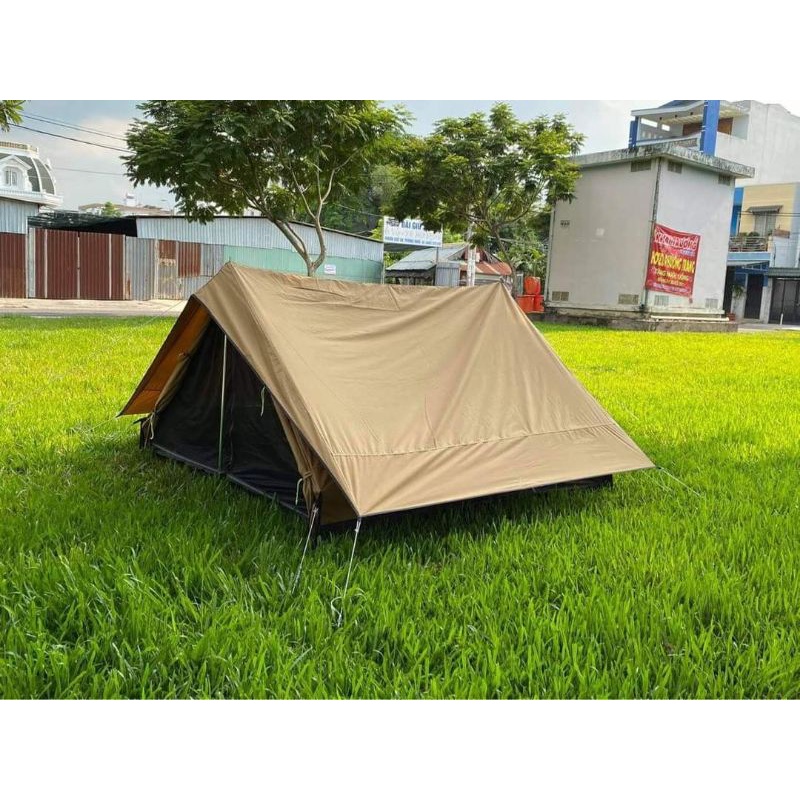 Lều cắm trại A-Fly Campoutvn dáng chữ A Vải Cao Cấp TC Canvas A395