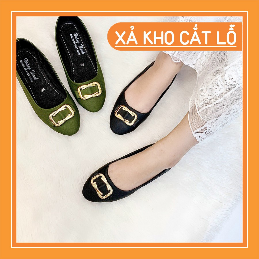[GIÁ HỦY DIỆT] Giày Búp Bê Bệt Da Mềm Siêu Êm Gắn Nơ Mã DN81