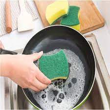 Miếng bọt biển 2 mặt xanh vàng-Cọ rửa chén dĩa, đánh xoong nồi chảo sạch sẽ, tiện dụng nhà bếp VS STORE