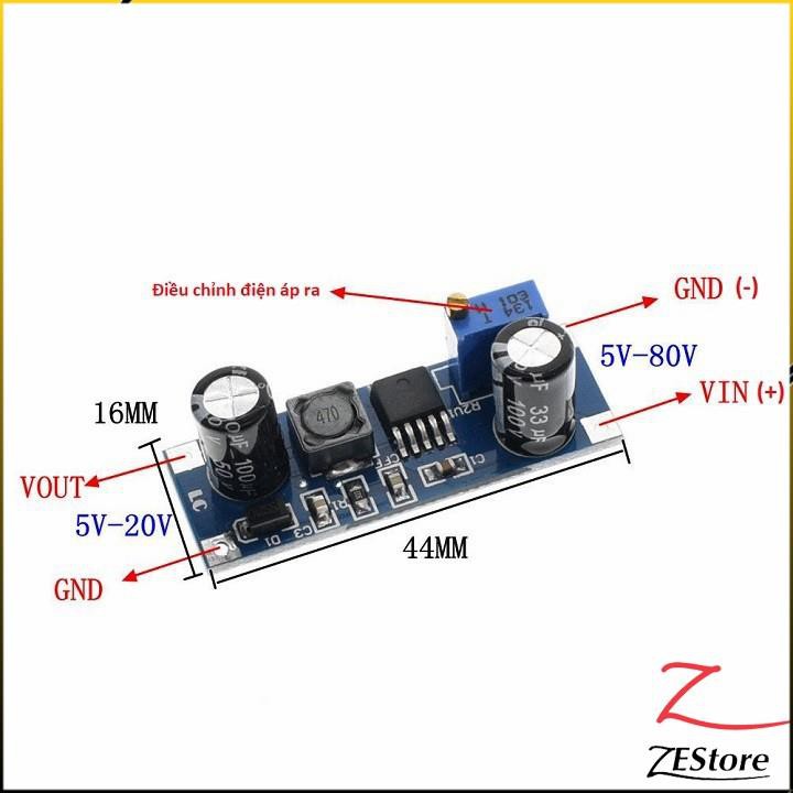 Mạch mô đun hạ áp buck dc lm2596 3a - PKTT