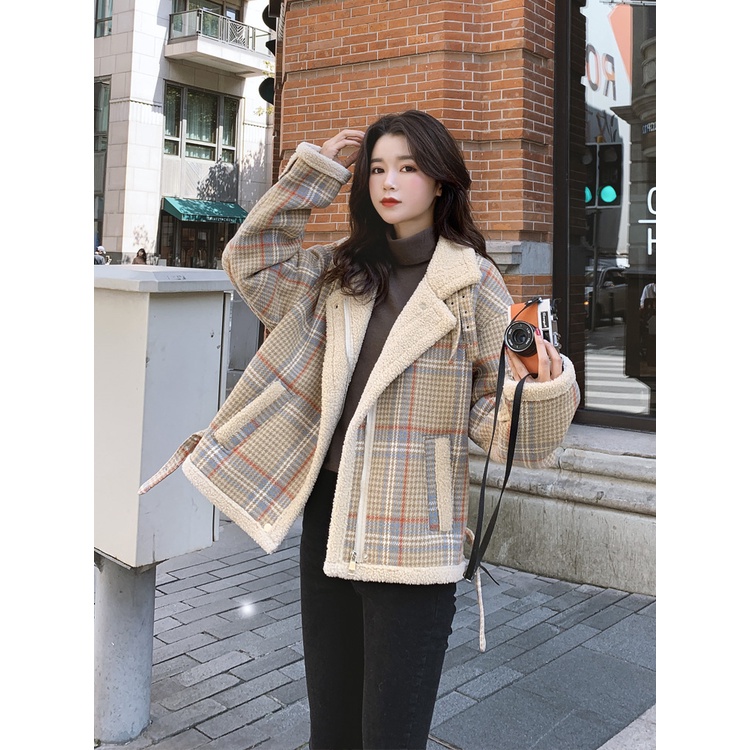 Áo Khoác Nữ Lông Cừu Mùa Đông Chất Siêu Dày Dặn Hàng Cao Cấp Cho Nữ