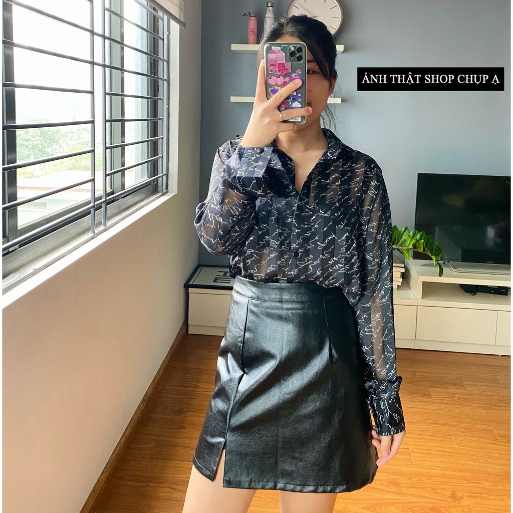 Áo Sơ Mi ☑️ 𝑩𝑰𝑮𝑺𝑰𝒁𝑬 ☑️ Phối Voan Cách Điệu Siêu Chảnh Phù Hợp Đi Chơi Đi Làm | BigBuy360 - bigbuy360.vn