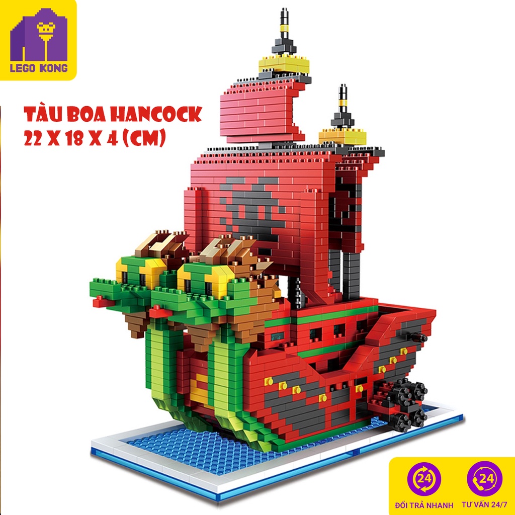 Đồ chơi lắp ráp block mô hình tàu One Piece thuyền thousand sunny của vua hải tặc mũ rơm râu trắng moby dick going merry