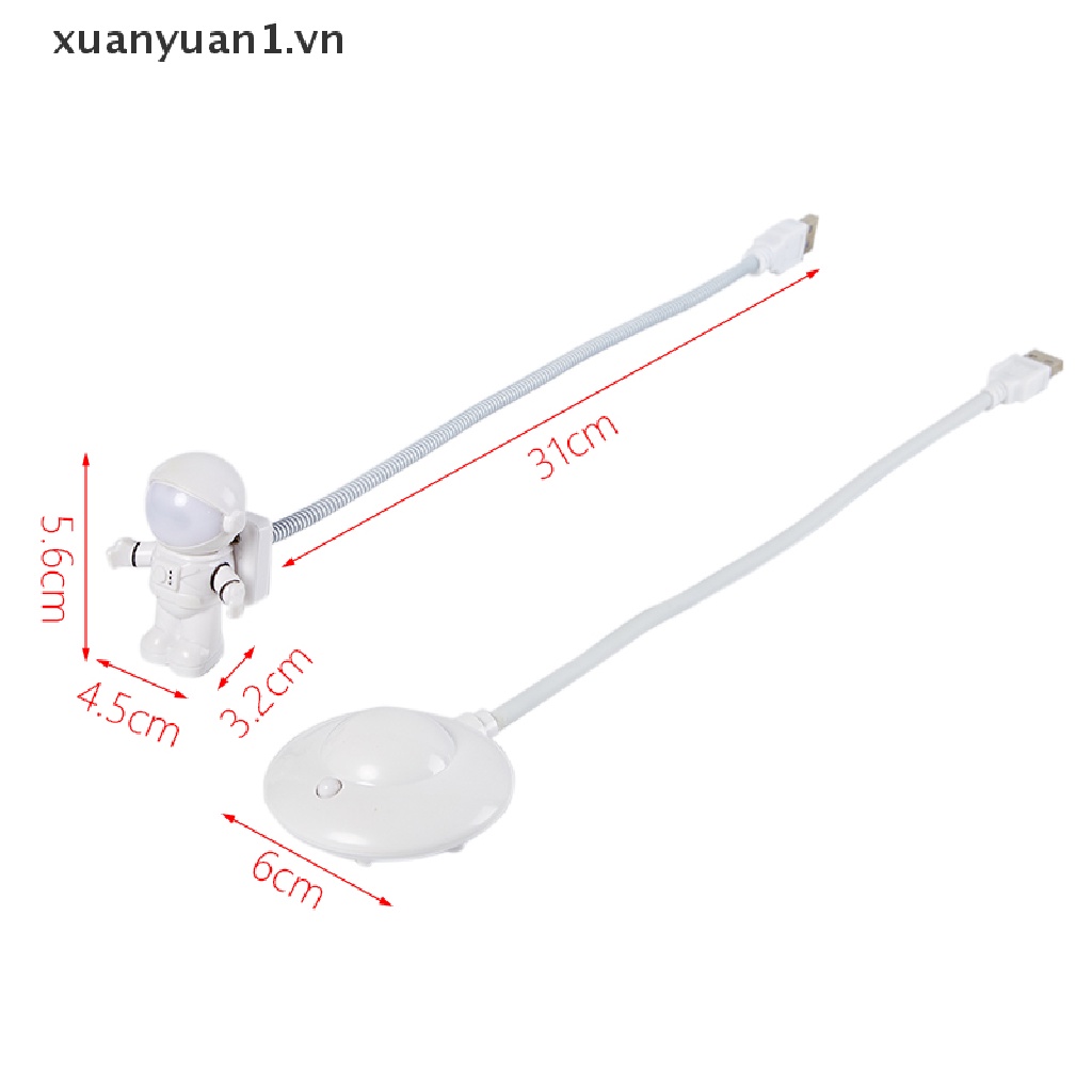 Đèn LED Đọc Sách Hình Phi Hành Gia DC 5V Cổng USB Cho Máy Tính