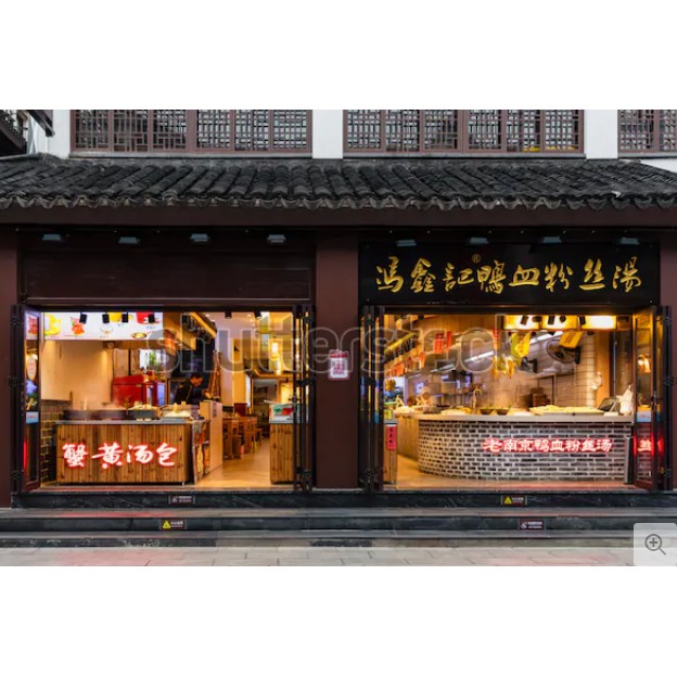 Tranh lụa 3d Hồng Kông Quán ăn Kích Thước 1,5m x 2m HKQA1