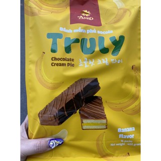 Bánh Mềm Phủ Socola Chuối Truly 400g