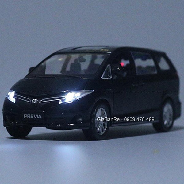 Xe Mô Hình Kim Loại Toyota Previa Tỉ Lệ 1:32 - Đen - 9867.2