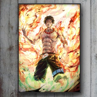 TRANH CANVAS ANIME ONE PIECE treo tường in theo yêu cầu 16 - Portgas D. Ace